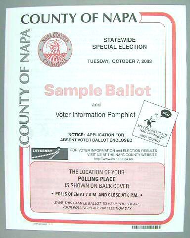 Napa ballot