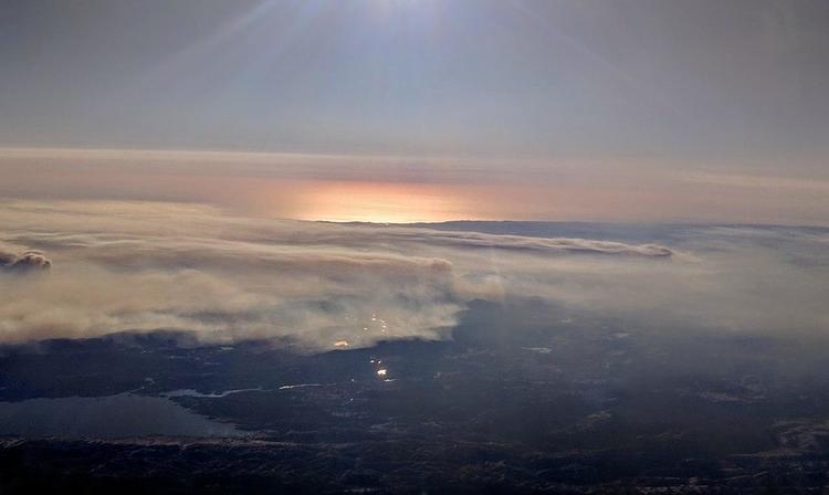 Aerial Tubbs fire